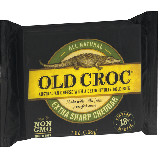 slide 4 of 18, Old Croc Extra Sharp Cheddar Cheese, 7 oz