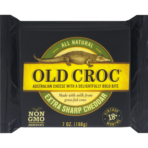 slide 9 of 18, Old Croc Extra Sharp Cheddar Cheese, 7 oz