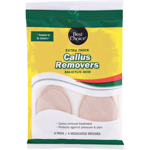 slide 1 of 1, Best Choice Extra Thick Callous Removers, 4 ct