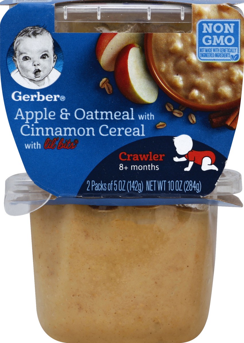 slide 1 of 5, Gerber Apple & Oatmeal 2 ea, 2 ct