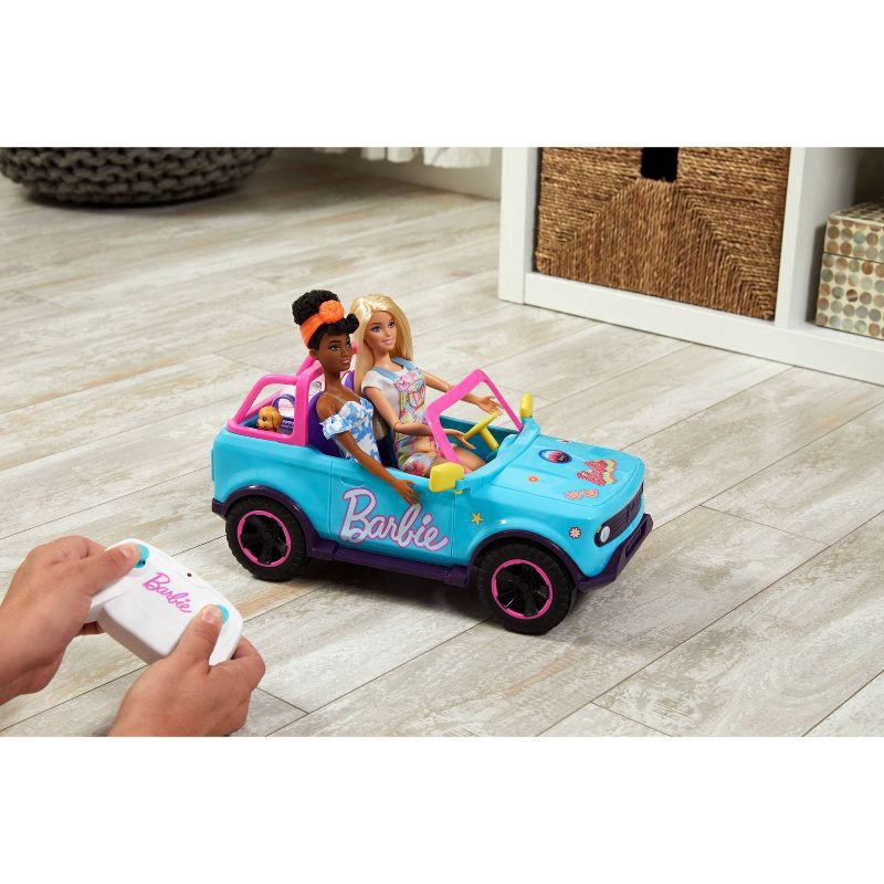slide 3 of 5, Barbie Hot Wheels RC SUV & Stickers, Battery-Powered Toy Truck, Fits 2 Barbie Dolls, 1 ct