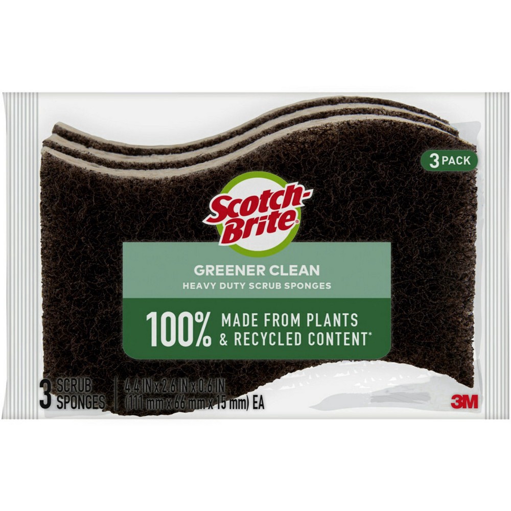 slide 8 of 8, Scotch-Brite Heavy Duty Greener Clean - 3pk, 3 ct