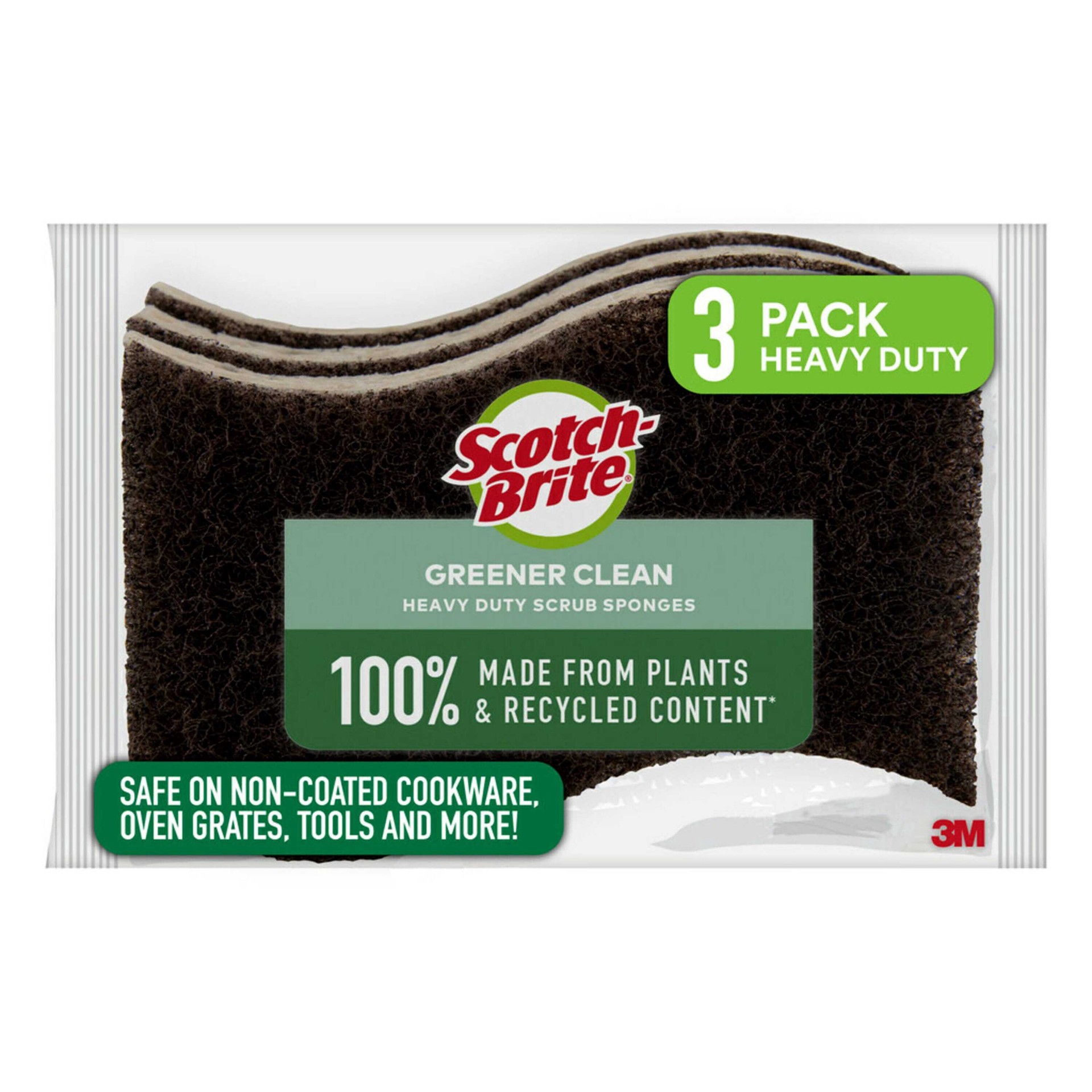 slide 1 of 8, Scotch-Brite Heavy Duty Greener Clean - 3pk, 3 ct