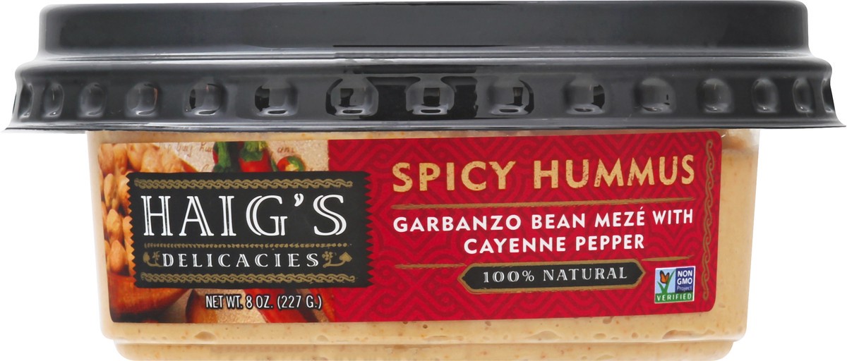 slide 1 of 9, Haig's Spicy Garbanzo Bean Meze with Cayenne Pepper Hummus 8 oz, 8 oz