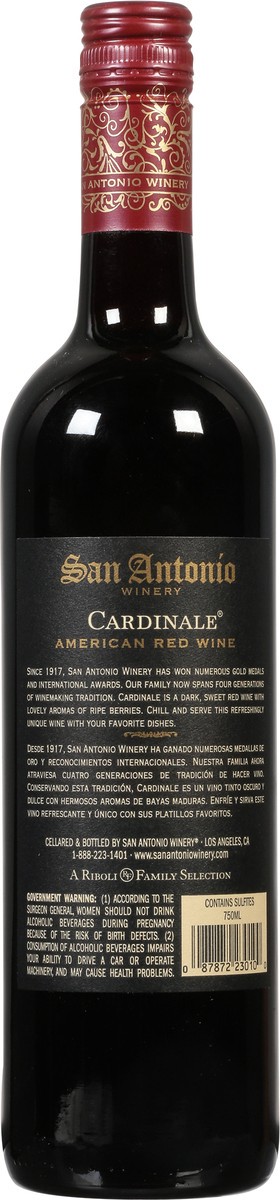 slide 3 of 9, San Antonio Winery San Antonio Cardinale Sweet Red Wine 750mL, 750 ml