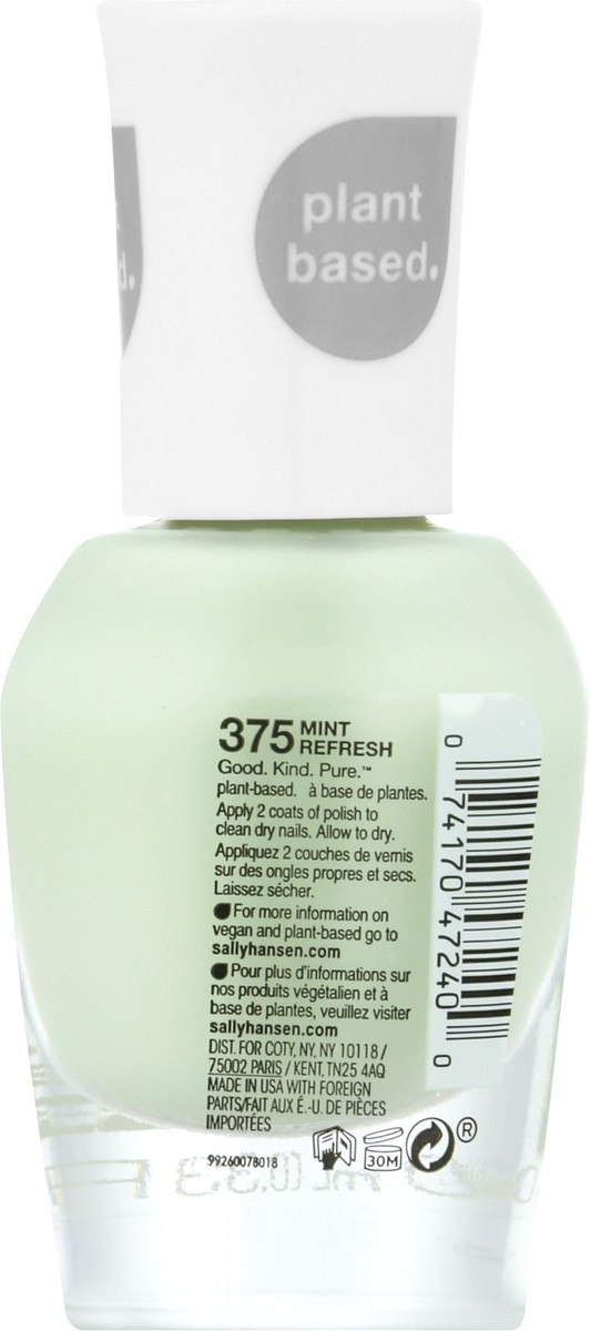 slide 5 of 9, Sally Hansen Good. Kind. Pure. Mint Refresh 375 Nail Color 10 ml, 0.33 oz