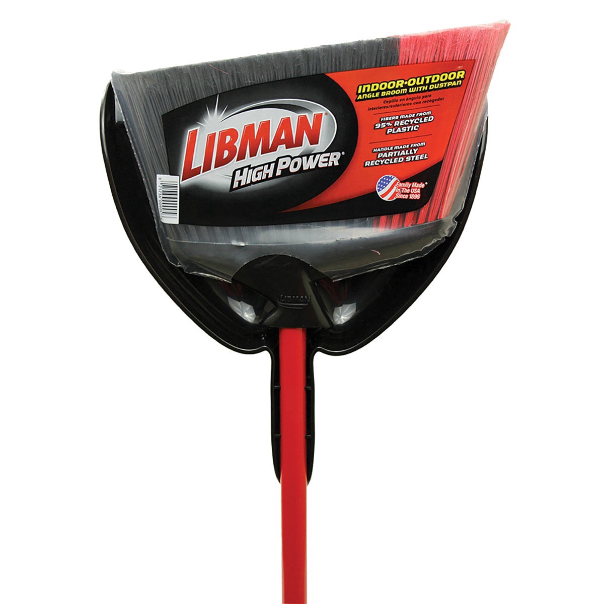 slide 1 of 5, Libman High Power 905 Indoor/Outdoor Angle Broom with Dustpan, 1 ct