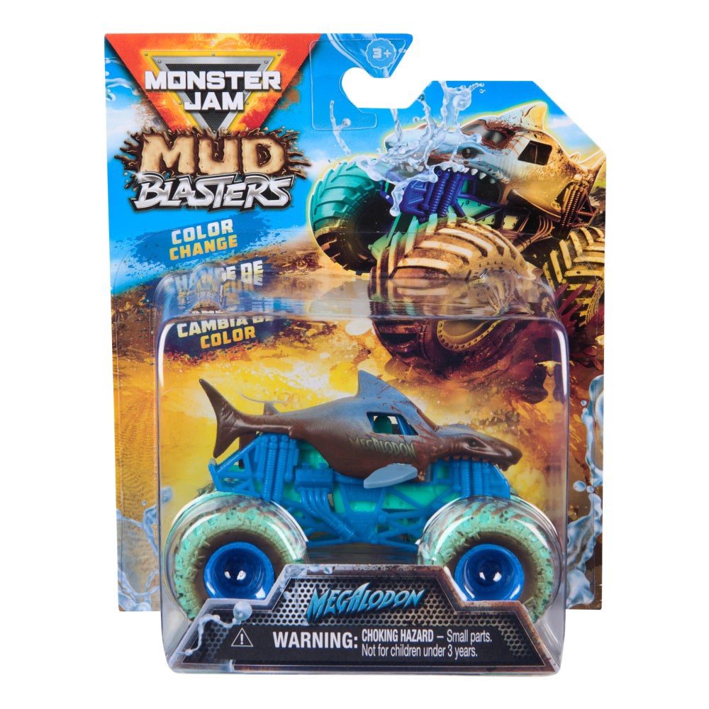 slide 1 of 6, Monster Jam Mud Blasters Megalodon Color Change Monster Jam Truck, 1 ct