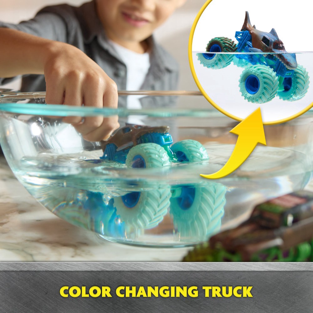 slide 5 of 6, Monster Jam Mud Blasters Megalodon Color Change Monster Jam Truck, 1 ct