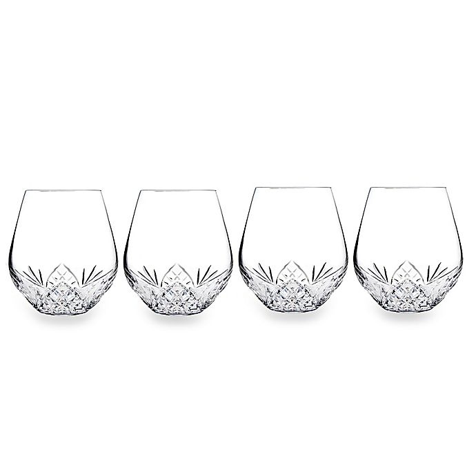 slide 1 of 1, Godinger Dublin Reserve Stemless Wine Goblets, 4 ct