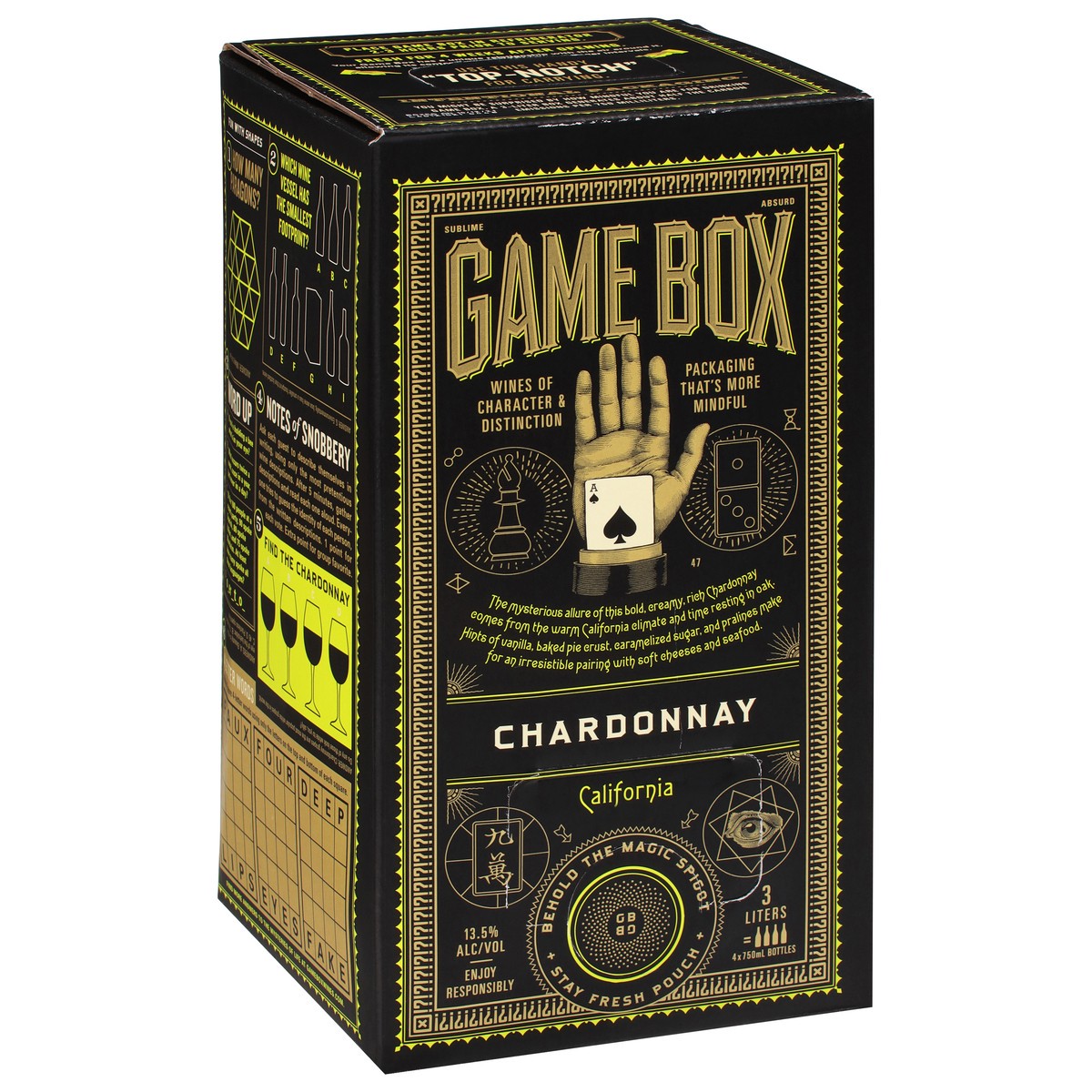 slide 7 of 9, Game Box California Chardonnay 3 l, 1 ct