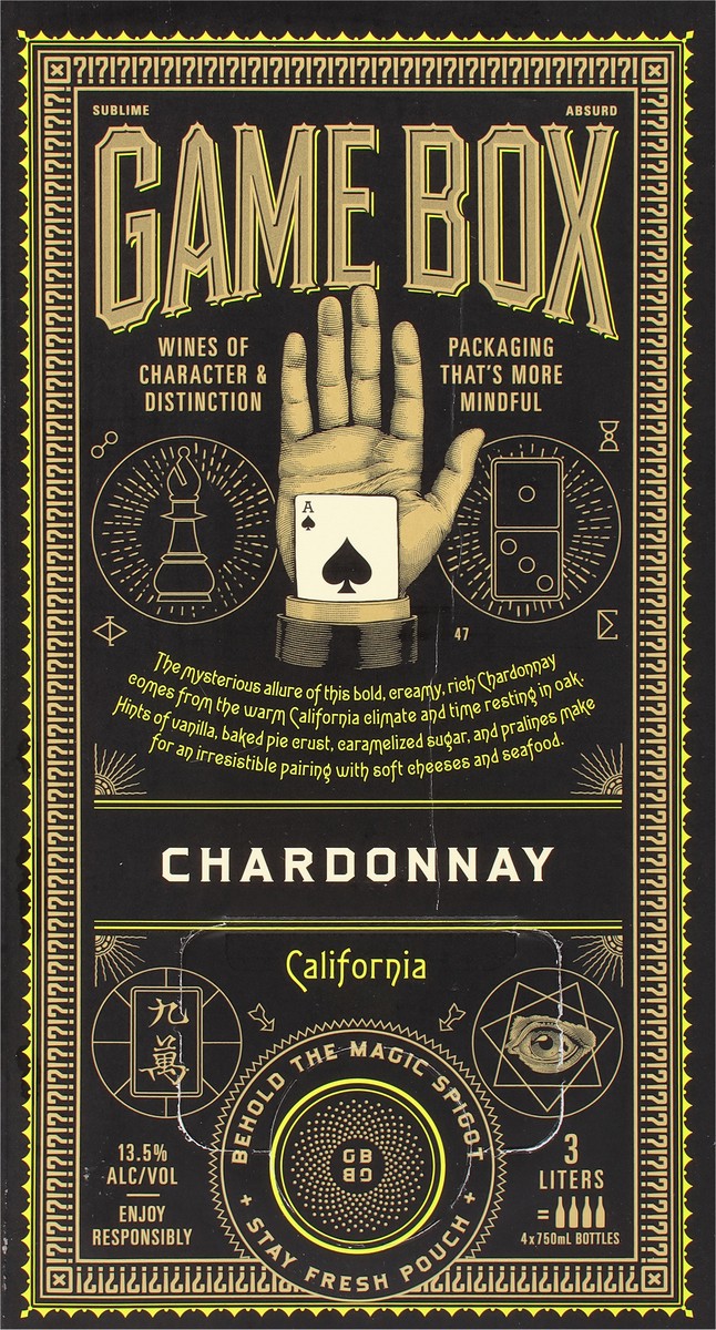 slide 2 of 9, Game Box California Chardonnay 3 l, 1 ct