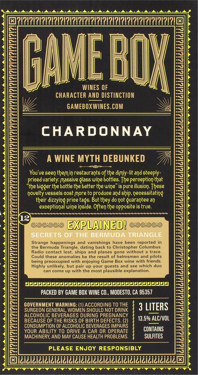 slide 6 of 9, Game Box California Chardonnay 3 l, 1 ct