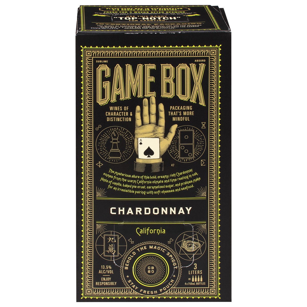 slide 1 of 9, Game Box California Chardonnay 3 l, 1 ct