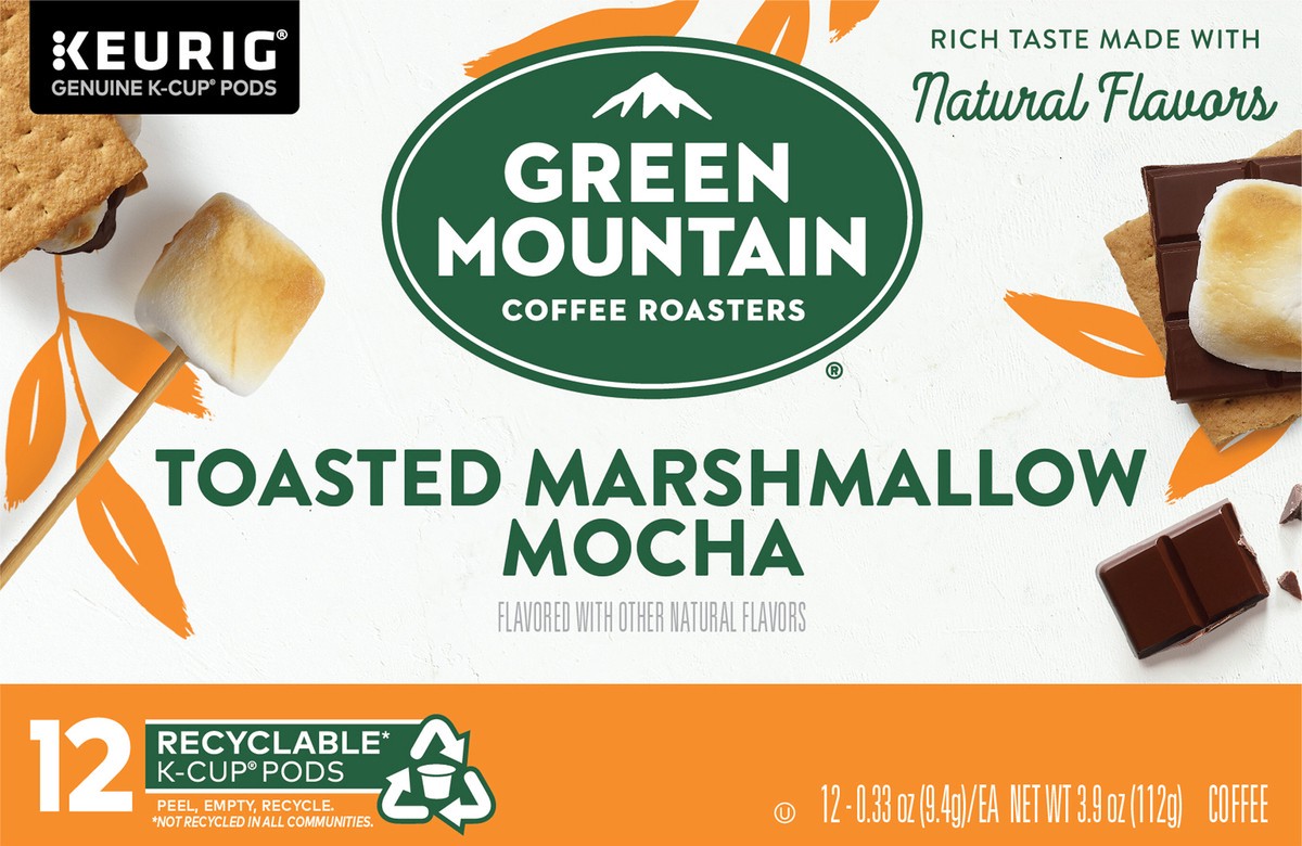 slide 10 of 11, Green Mountain K-Cup Pods Toasted Marshmallow Mocha Coffee 12 Pods 0.33 oz ea, 12 ct