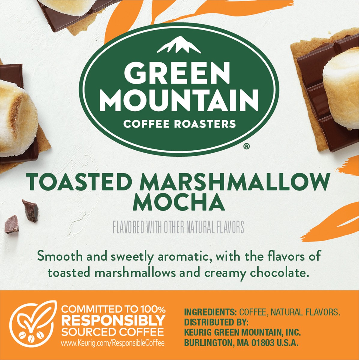 slide 9 of 11, Green Mountain K-Cup Pods Toasted Marshmallow Mocha Coffee 12 Pods 0.33 oz ea, 12 ct