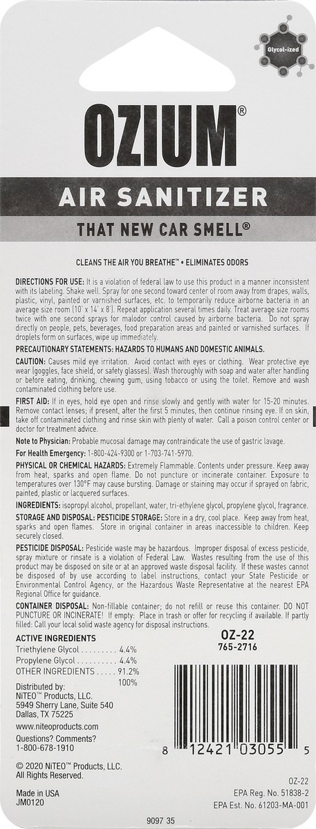slide 7 of 9, Ozium Air Sanitizer, 0.8 oz