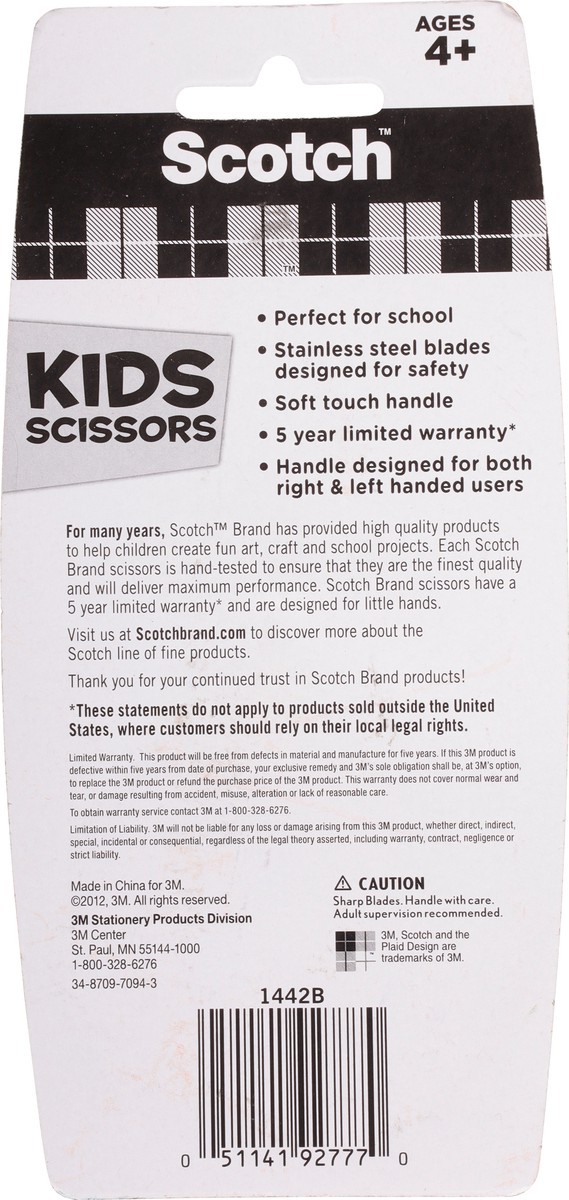 slide 2 of 9, Scotch 5inch Kids Blunt Scissors, 1 ct