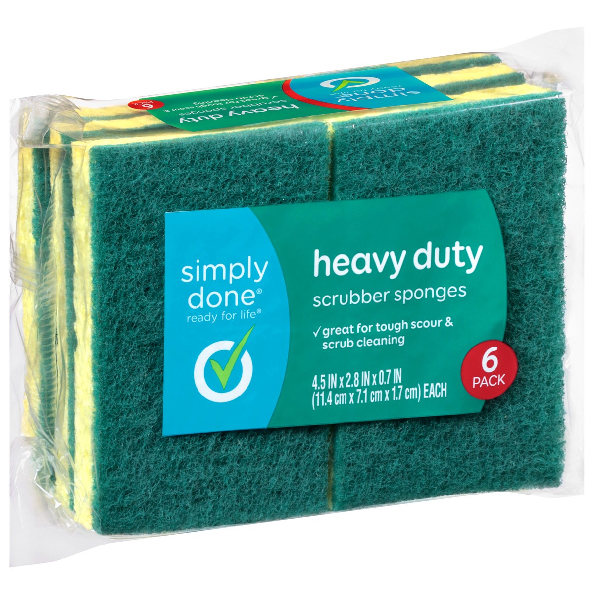 slide 2 of 9, Simply Done Heavy Duty Scrubber Sponges 6 ea, 6 ct