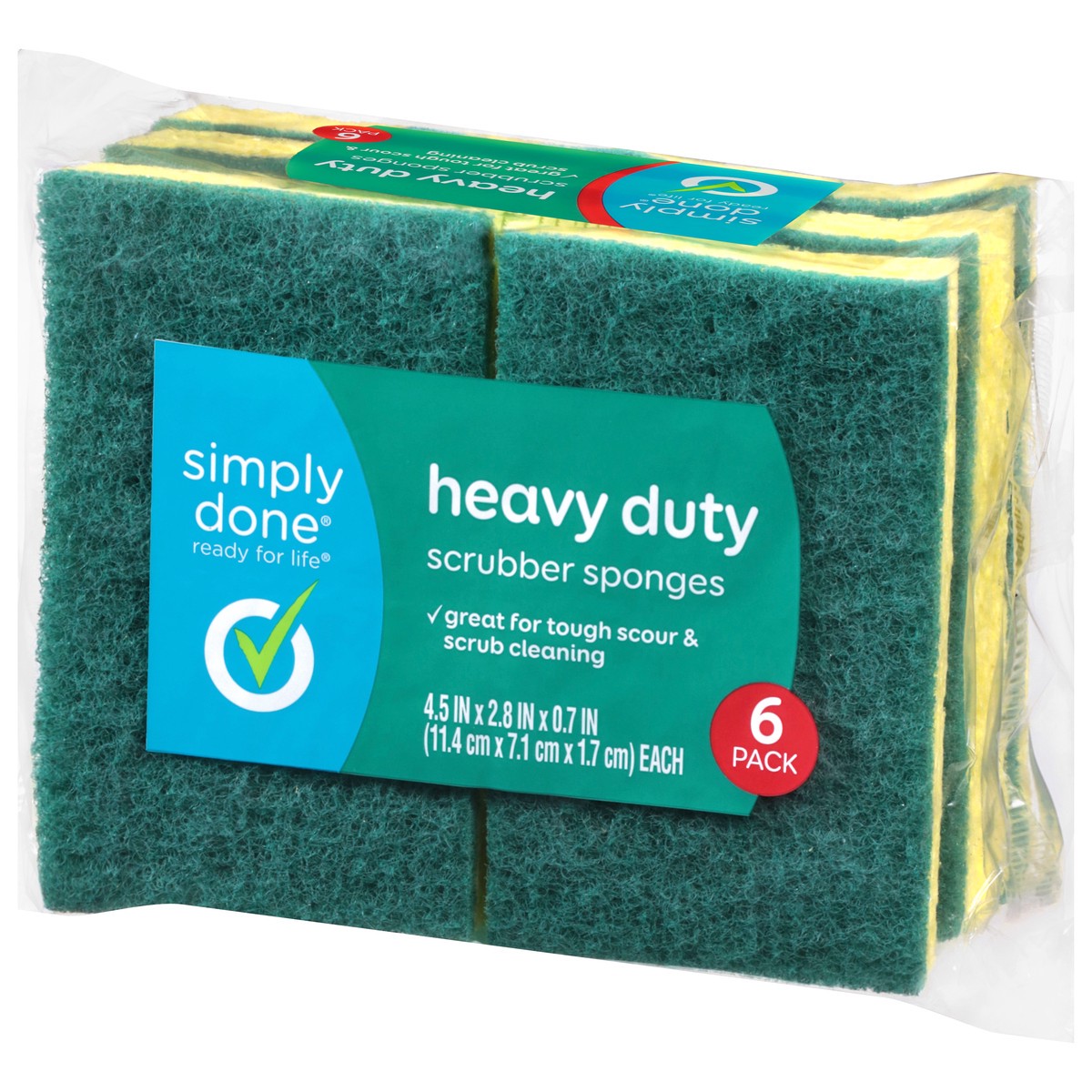 slide 3 of 9, Simply Done Heavy Duty Scrubber Sponges 6 ea, 6 ct