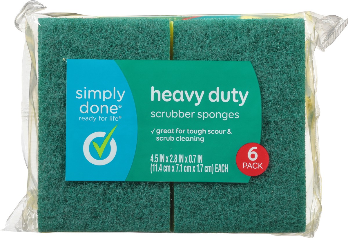 slide 6 of 9, Simply Done Heavy Duty Scrubber Sponges 6 ea, 6 ct