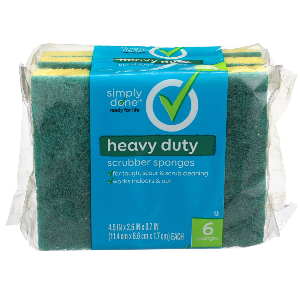 Simply Done Heavy Duty Scrubber Sponges 6 ct | Shipt