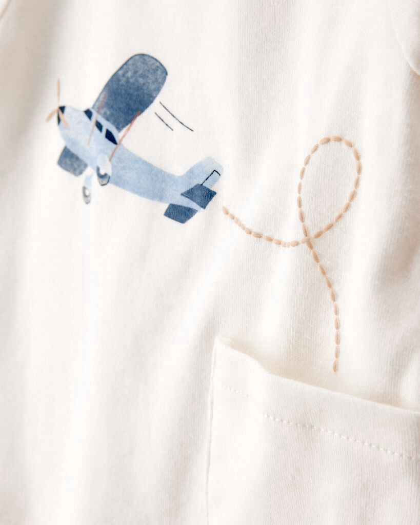 slide 4 of 4, Carter's Baby 4-Piece Airplane Print Outfit Set - Blue Blue 6M, 4 pc