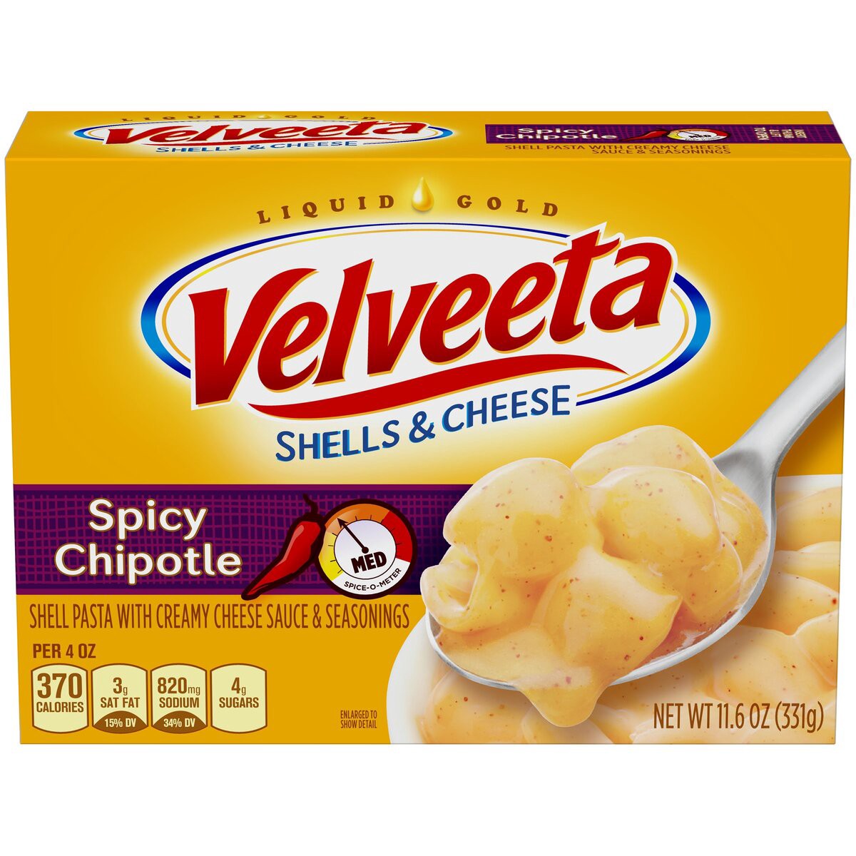 slide 1 of 8, Velveeta Spicy Chipotle Shells & Cheese, 11.6 oz