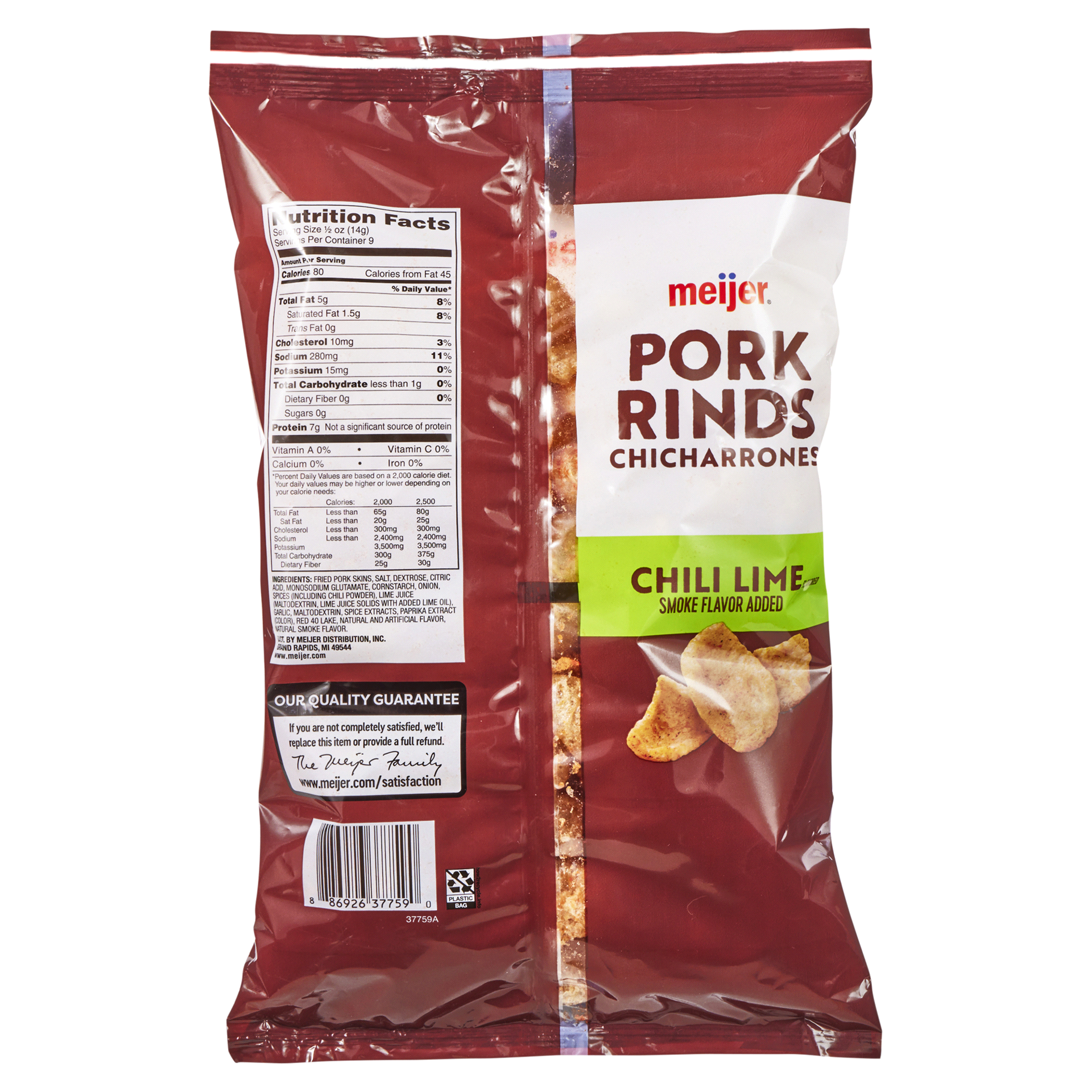 slide 5 of 9, Meijer Chili Lime Pork Rinds, 3.5 oz