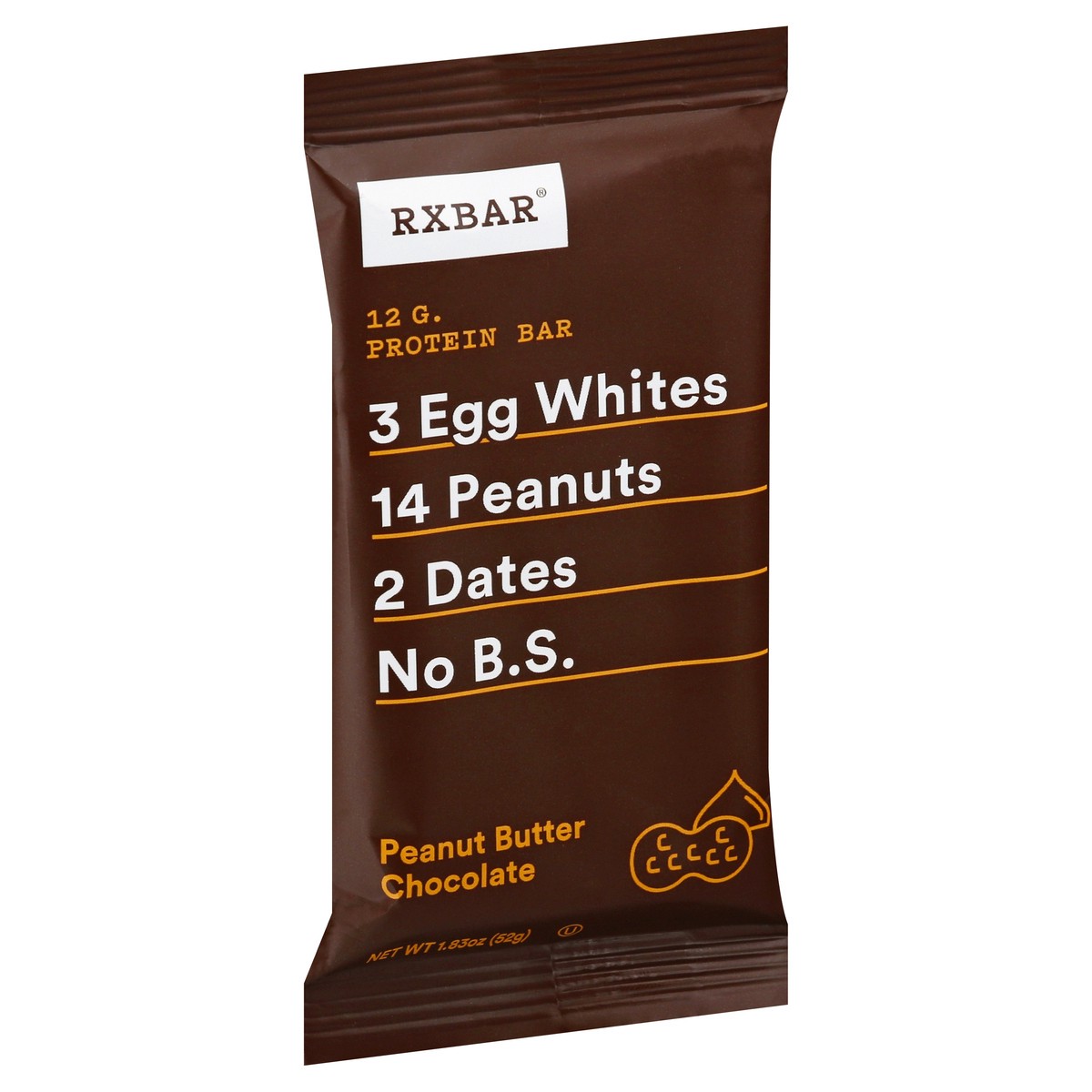slide 2 of 9, RXBAR Protein Bars, Protein Snack, Snack Bars, Peanut Butter Chocolate, 1.8oz Bar, 1 Bar, 1.8 oz