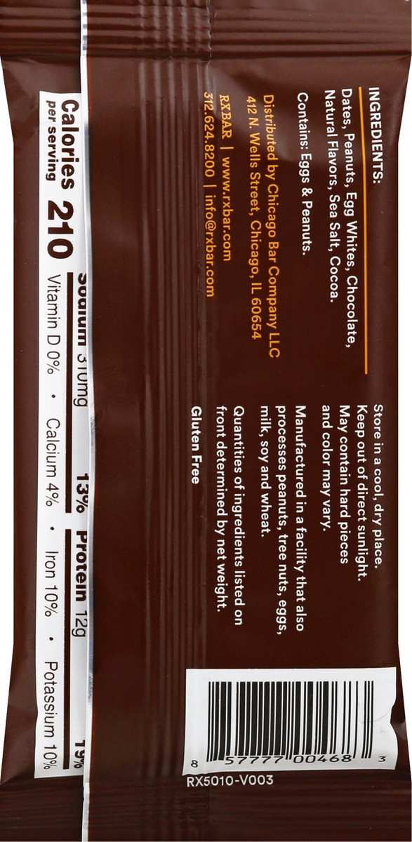 slide 4 of 9, RXBAR Protein Bars, Protein Snack, Snack Bars, Peanut Butter Chocolate, 1.8oz Bar, 1 Bar, 1.8 oz