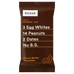 RXBAR Protein Bars, Protein Snack, Snack Bars, Peanut Butter Chocolate, 1.83oz Bar, 1 Bar