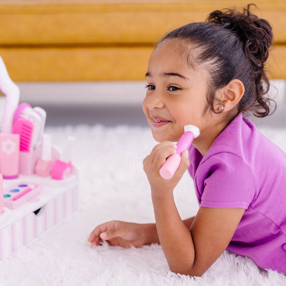 slide 4 of 25, Melissa & Doug Wooden Beauty Salon Play Set With Vanity And Accessories, 18 ct