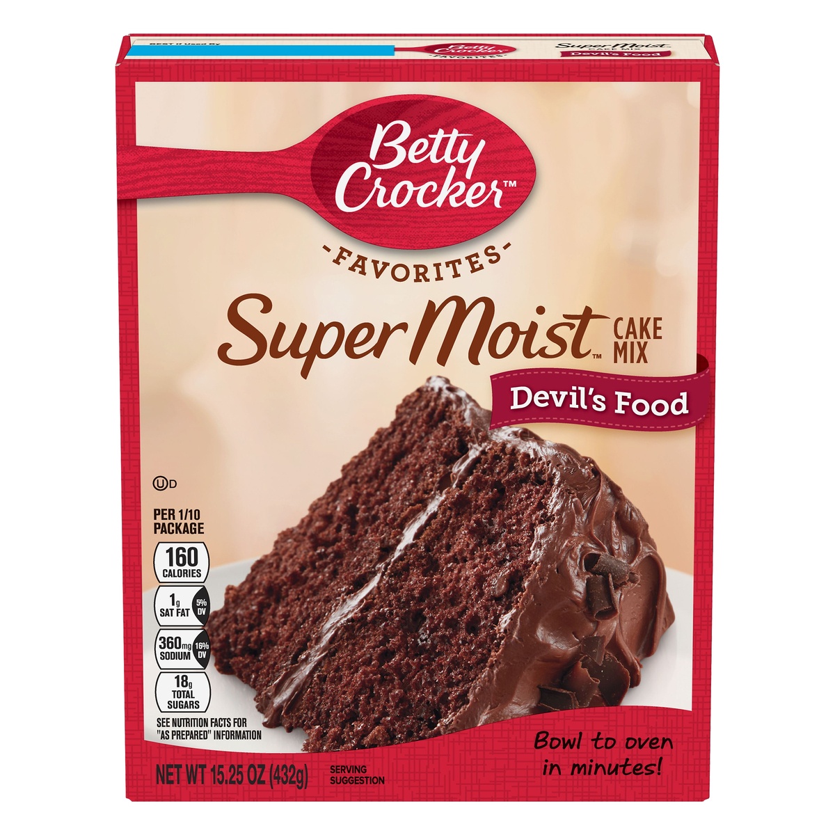 slide 10 of 11, Betty Crocker Super Moist Devil's Food Cake Mix 15.25 oz, 15.25 oz
