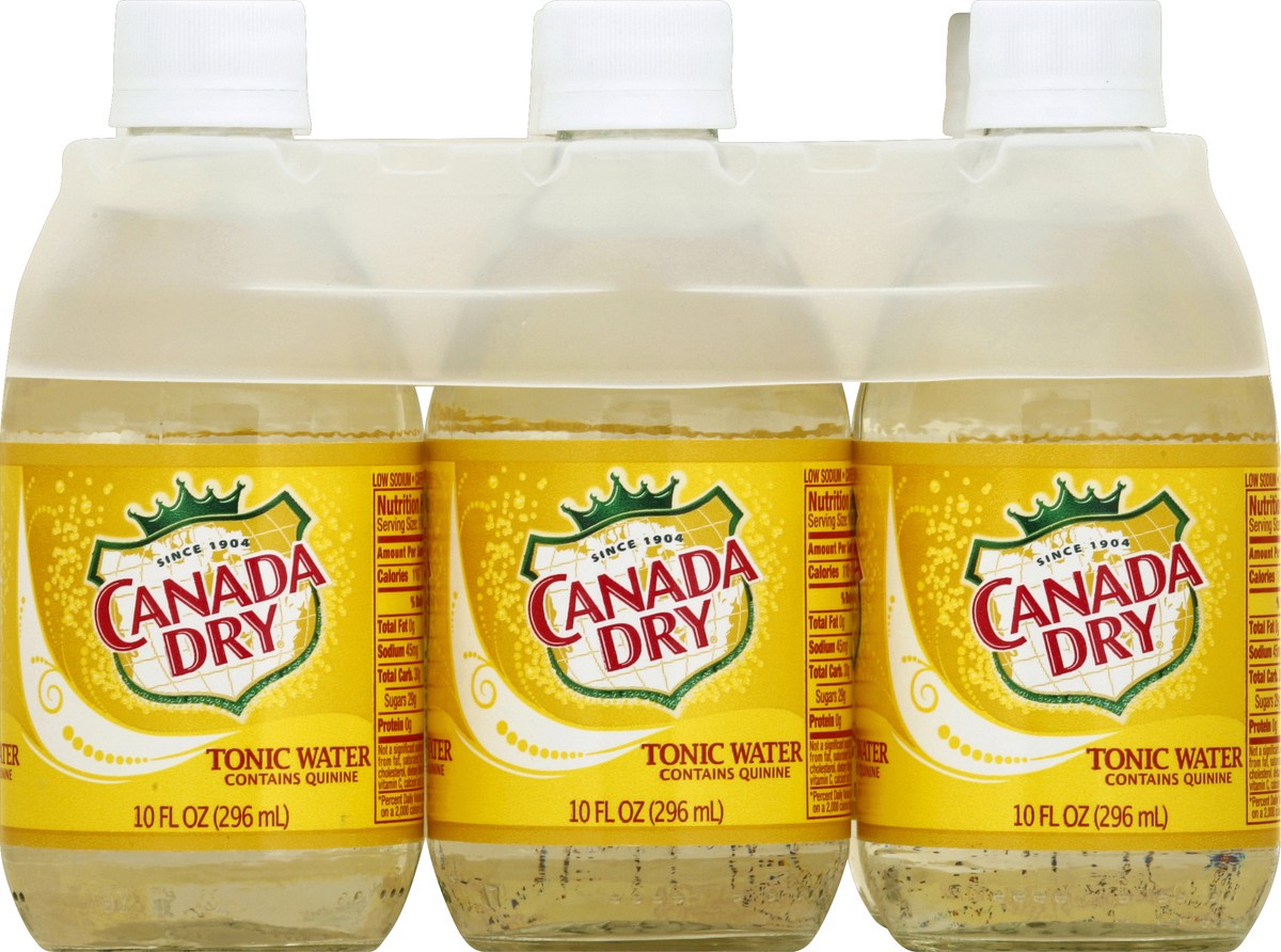 slide 1 of 5, Canada Dry Tonic Water, 10 fl oz glass bottles, 6 pack, 60 fl oz