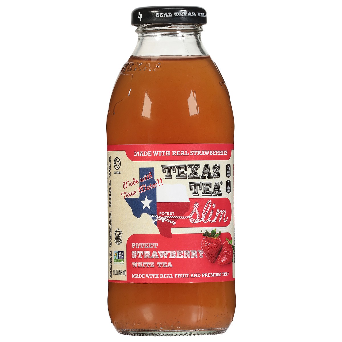 slide 2 of 14, Texas Tea White Poteet Strawberry Tea - 16 fl oz, 16 fl oz