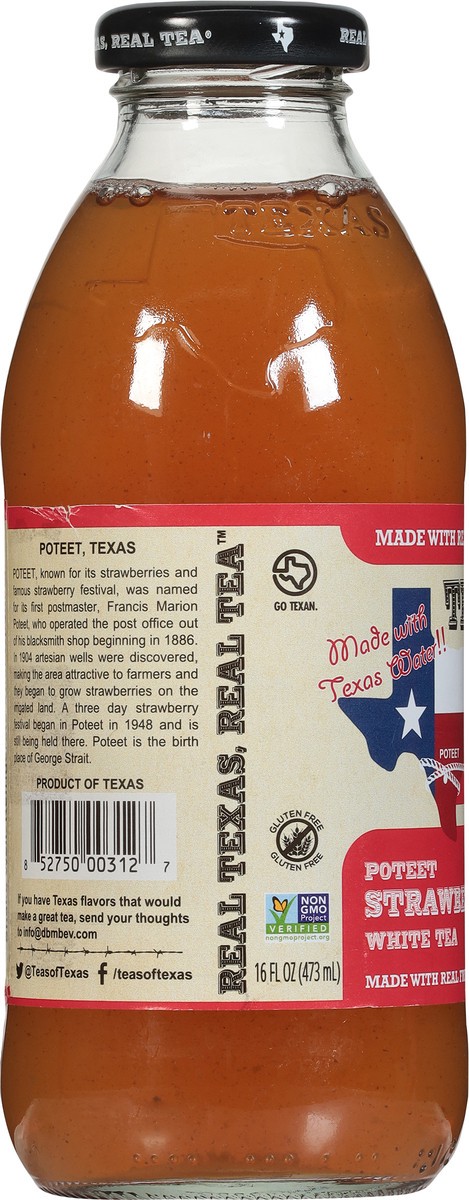 slide 10 of 14, Texas Tea White Poteet Strawberry Tea - 16 fl oz, 16 fl oz