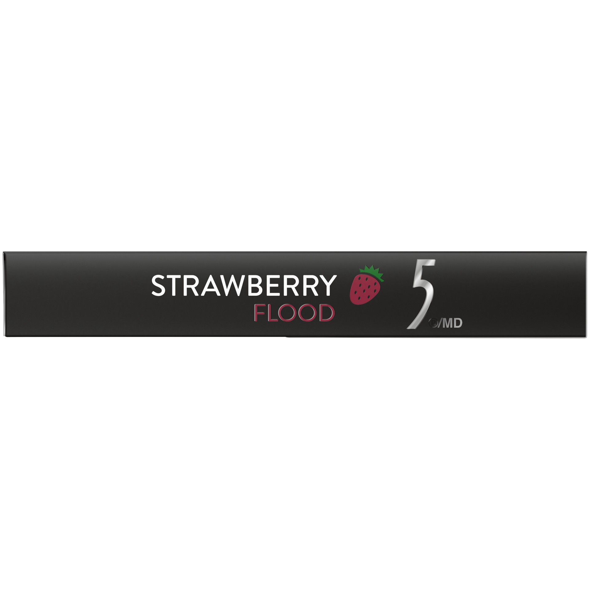 slide 3 of 5, 5 Gum Strawberry Flood Sugar Free Chewing Gum, single pack, 15 pc