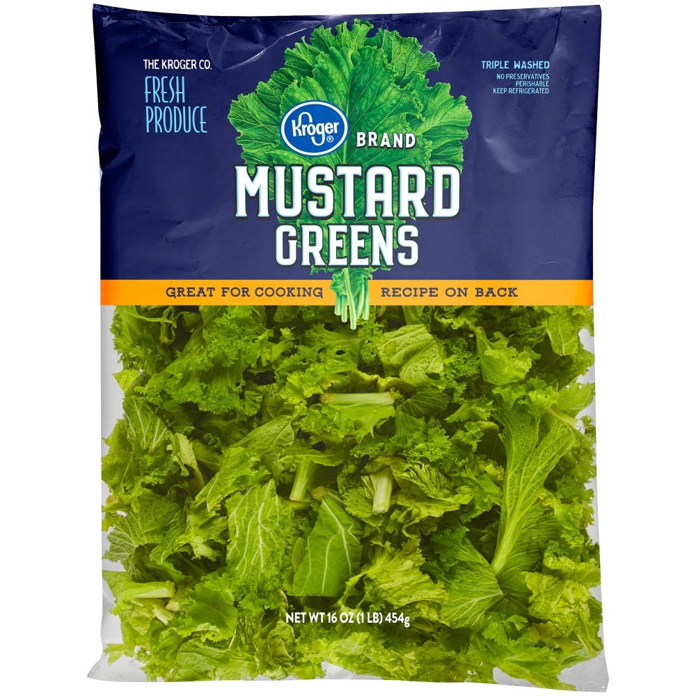 slide 1 of 1, Kroger Mustard Greens, 16 oz