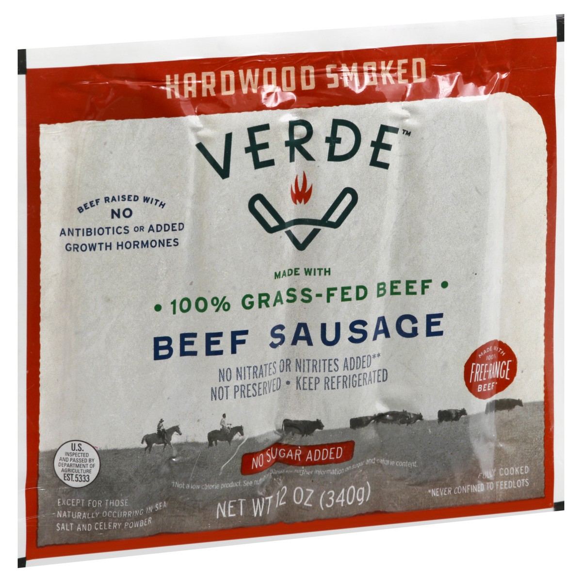 slide 5 of 13, Verde Farms Hardwood Smoked Beef Sausage, 12 oz