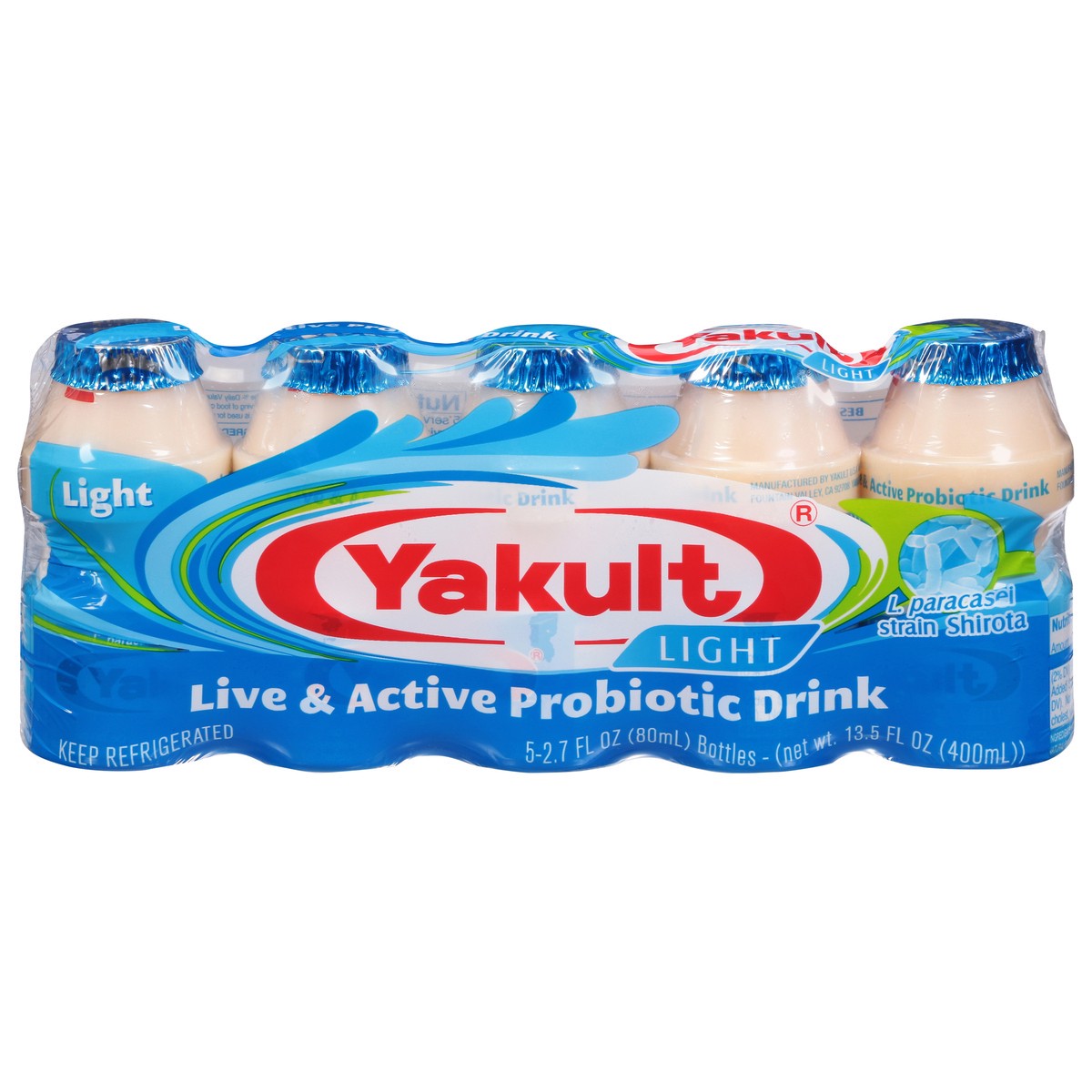 slide 1 of 9, Yakult Light Probiotic Drink 5 - 2.7 fl oz Bottles, 5 ct