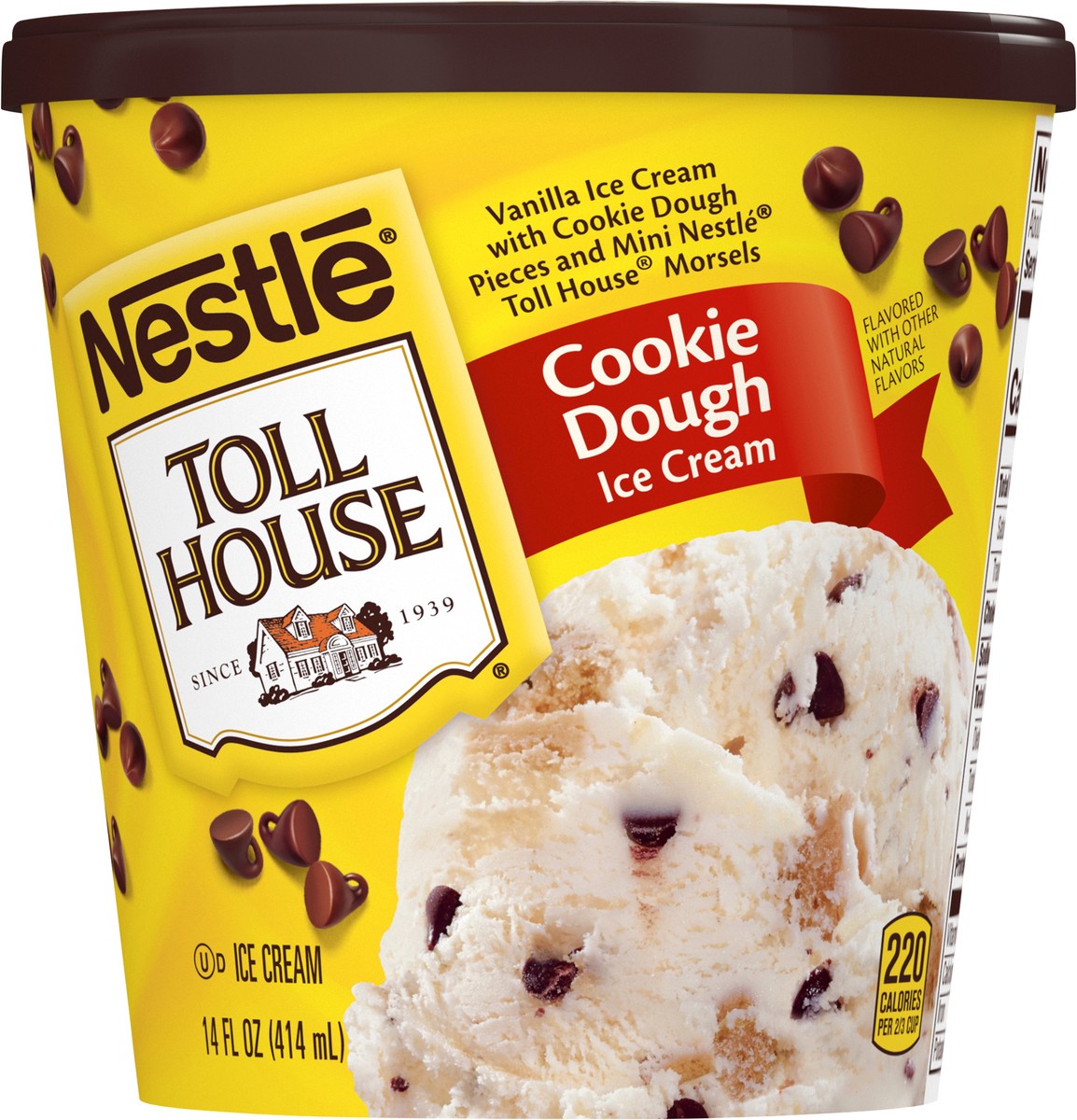 slide 1 of 5, Toll House Nestle Toll House Cookie Dough Ice Cream, 14oz, 14 oz