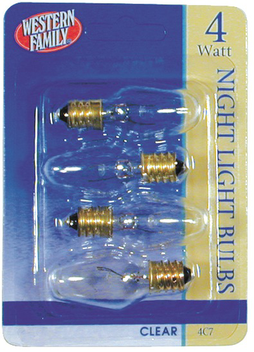 slide 1 of 1, Western Family Night Light Bulbs, 4 ct