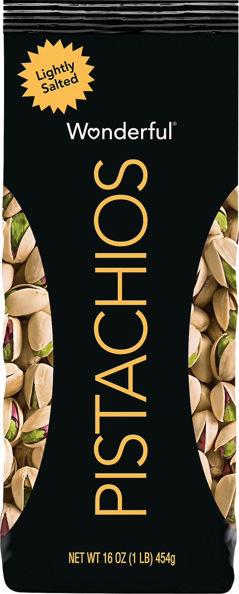 slide 4 of 6, Wonderful Pistachios, In Shell Roasted & Lightly Salted Pistachios, 16 Ounce Bag, 16 oz