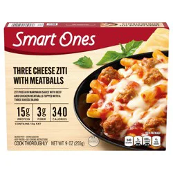 Smart Ones Three Cheese Ziti with Meatballs Frozen Meal 9 oz Box