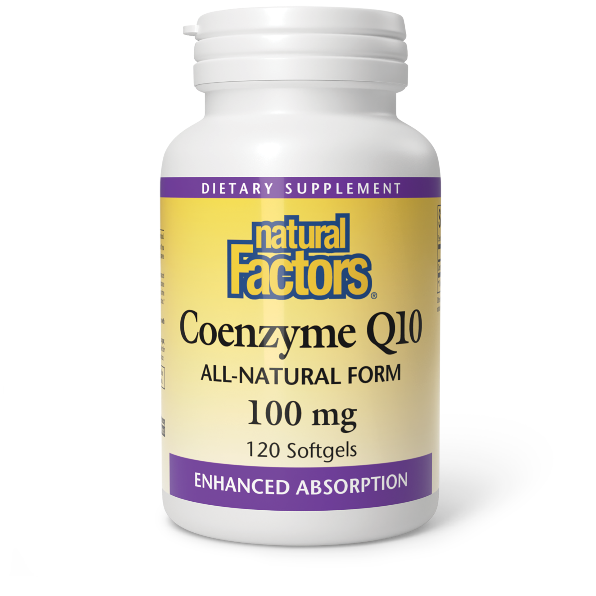 slide 1 of 2, Natural Factors Coenzyme Q10 Dietary Supplement, 120 ct