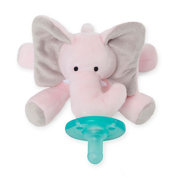 slide 1 of 4, WubbaNub Pink Elephant Infant Pacifier, 1 ct