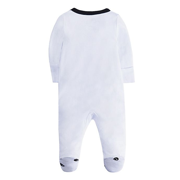 slide 2 of 2, Nike Newborn Smiley Footed Coverall - White, 1 ct