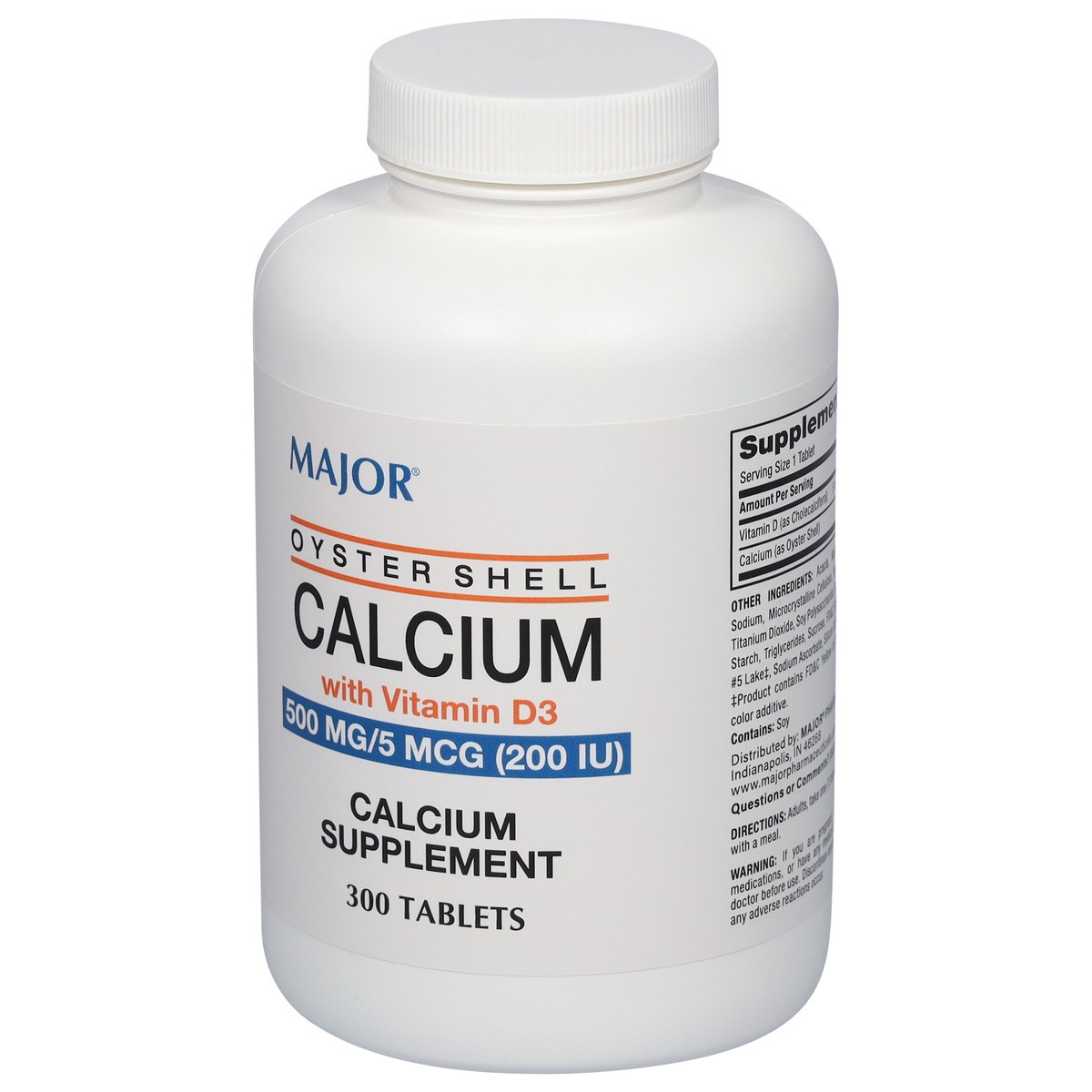 slide 4 of 4, Major 500 mg Oyster Shell Calcium with Vitamin D3 300 Tablets, 1 ct