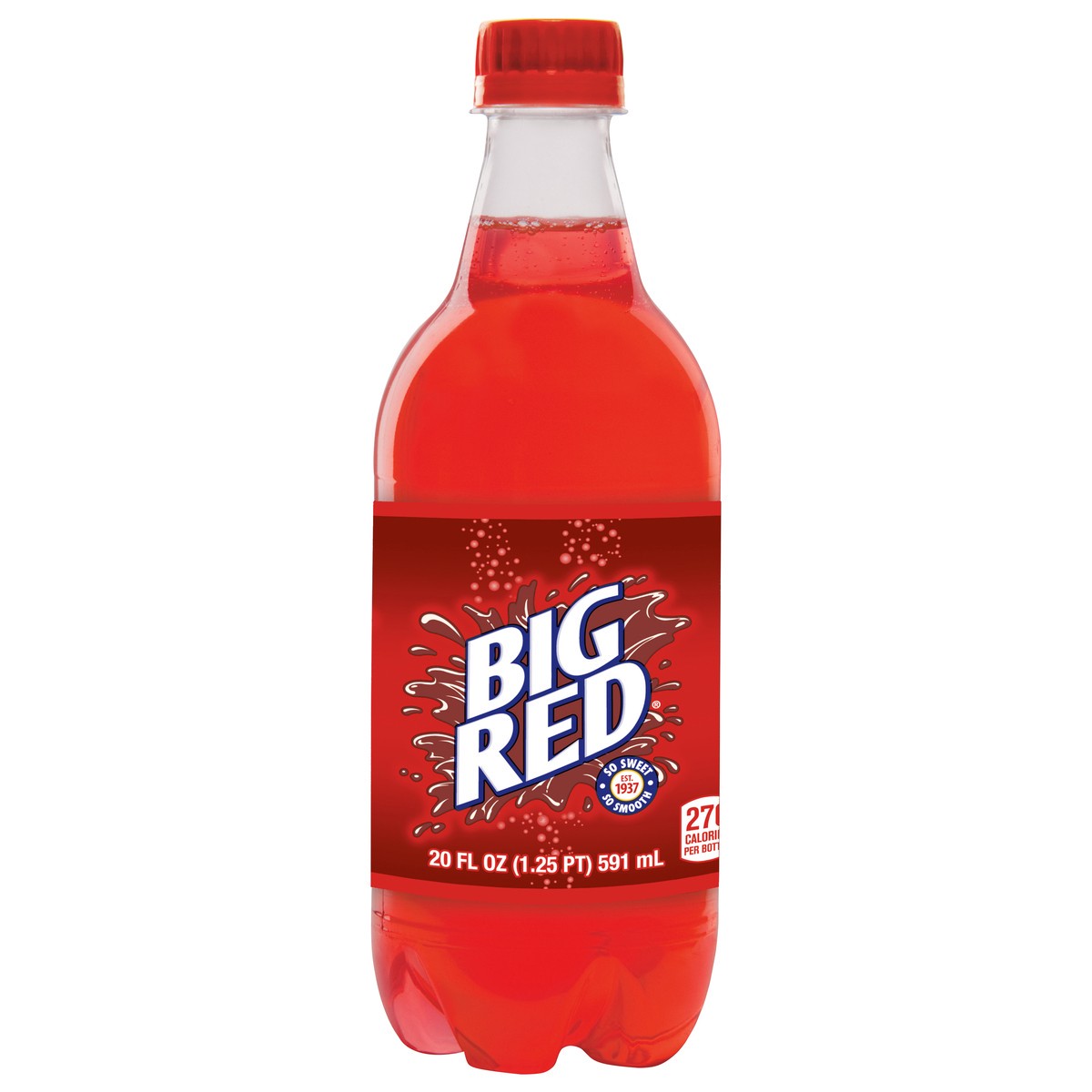 slide 1 of 4, Big Red Soda, 20 fl oz bottle, 20 fl oz